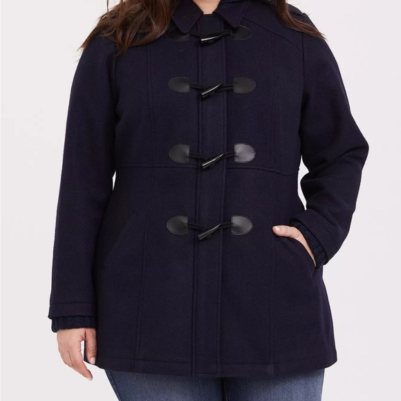 Torrid  Toggle Front Hooded Knit Coat Size 0 | L |  12 - Picture 1 of 8